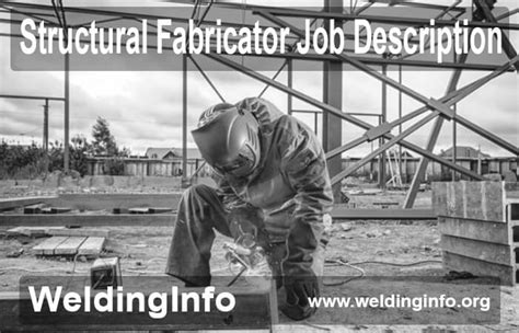 structural steel fabricator job description